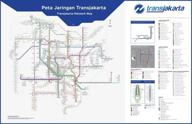 Mappa dei trasporti di Jakarta