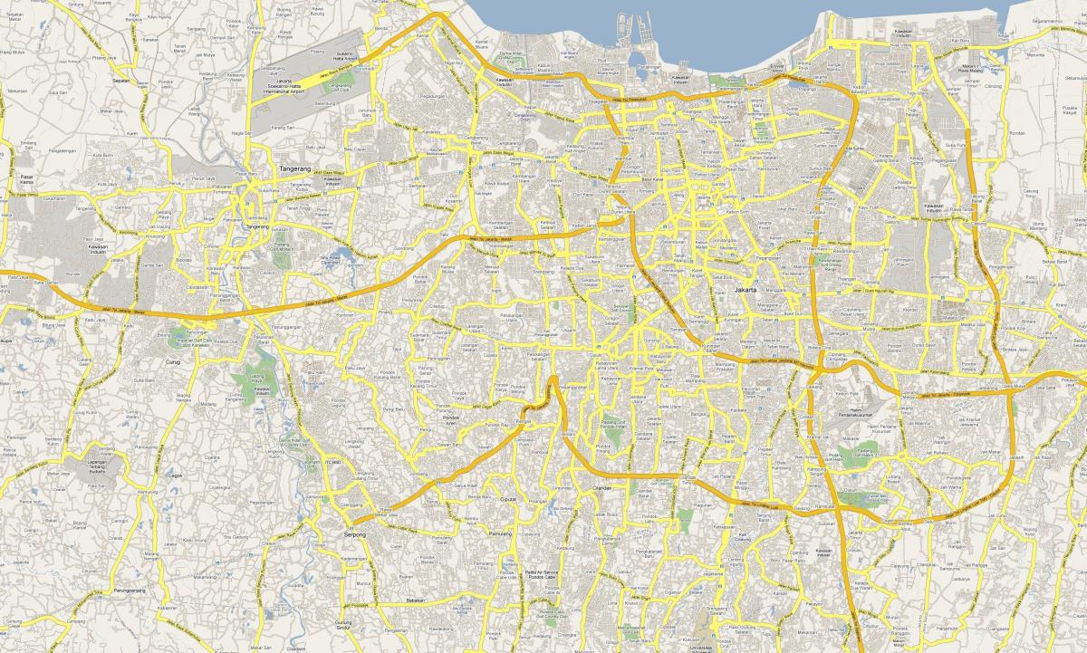 Mappa stradale di Jakarta