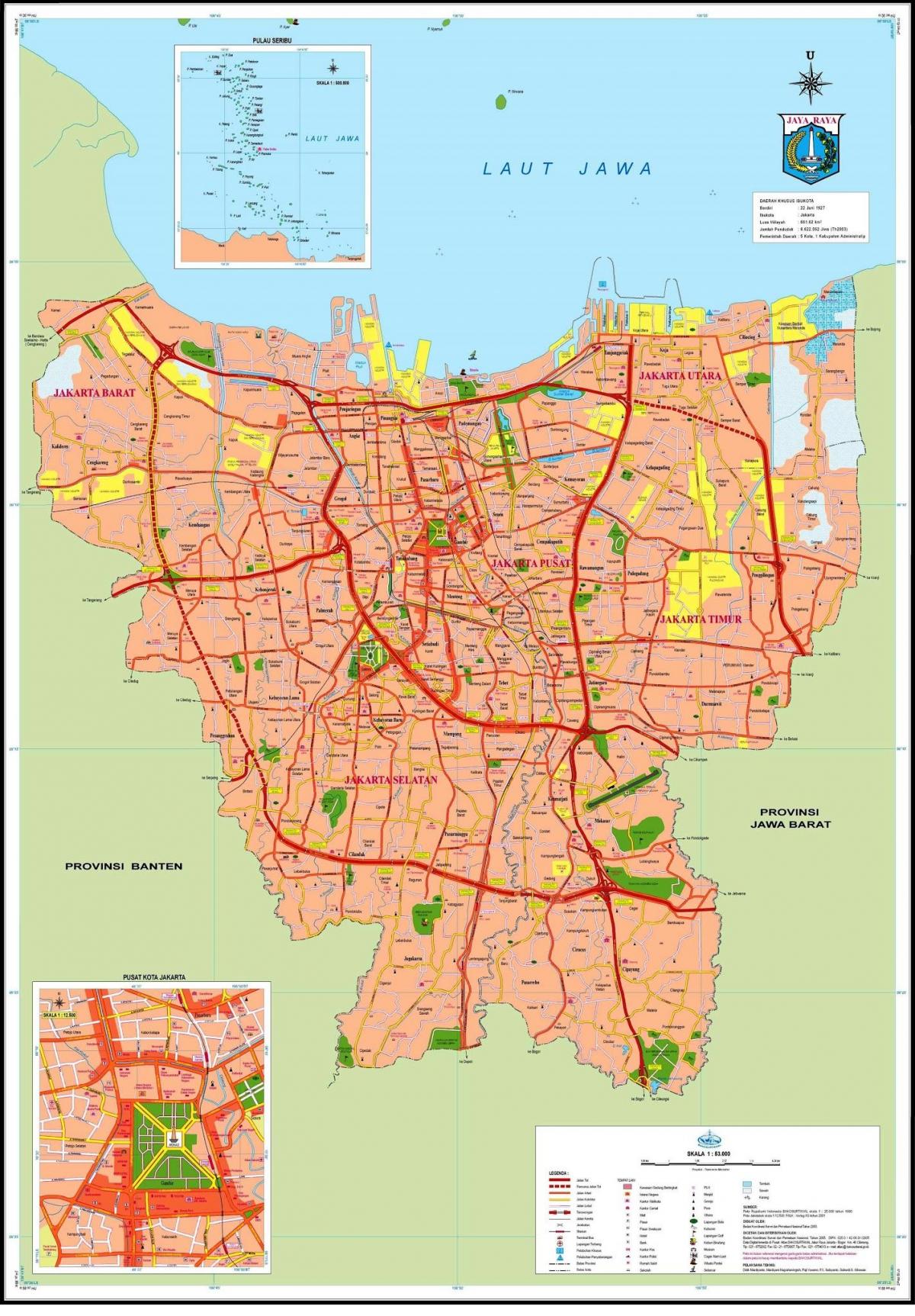Mappa della città di Jakarta